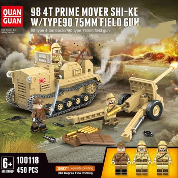New 450pcs WW2 Tank Series Japan Field Gun Tractor Building Blocks Model Bricks Compatible WW2 Military Figures Toys
New 450pcs WW2 Tank Series Japan Field Gun Tractor Building Blocks Model Bricks Compatible WW2 Military Figures Toys