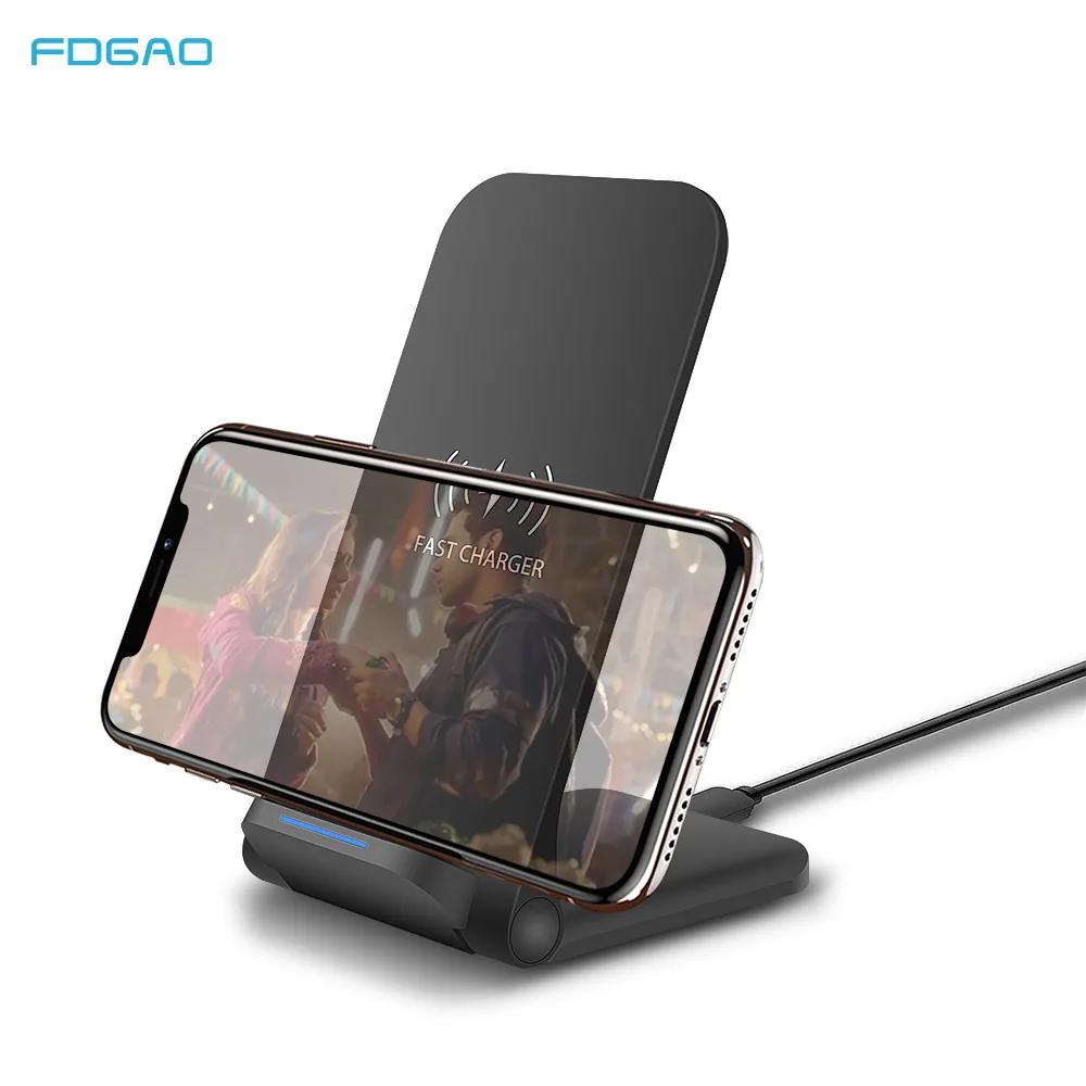 FDGAO 15W Qi Wireless Charger Stand For iPhone 11 Pro XS MAX XR X QC 3.0 Type C Fast Charging Holder For Samsung S9 S10 Note 10
FDGAO 15W Qi Wireless Charger Stand For iPhone 11 Pro XS MAX XR X QC 3.0 Type C Fast Charging Holder For Samsung S9 S10 Note 10