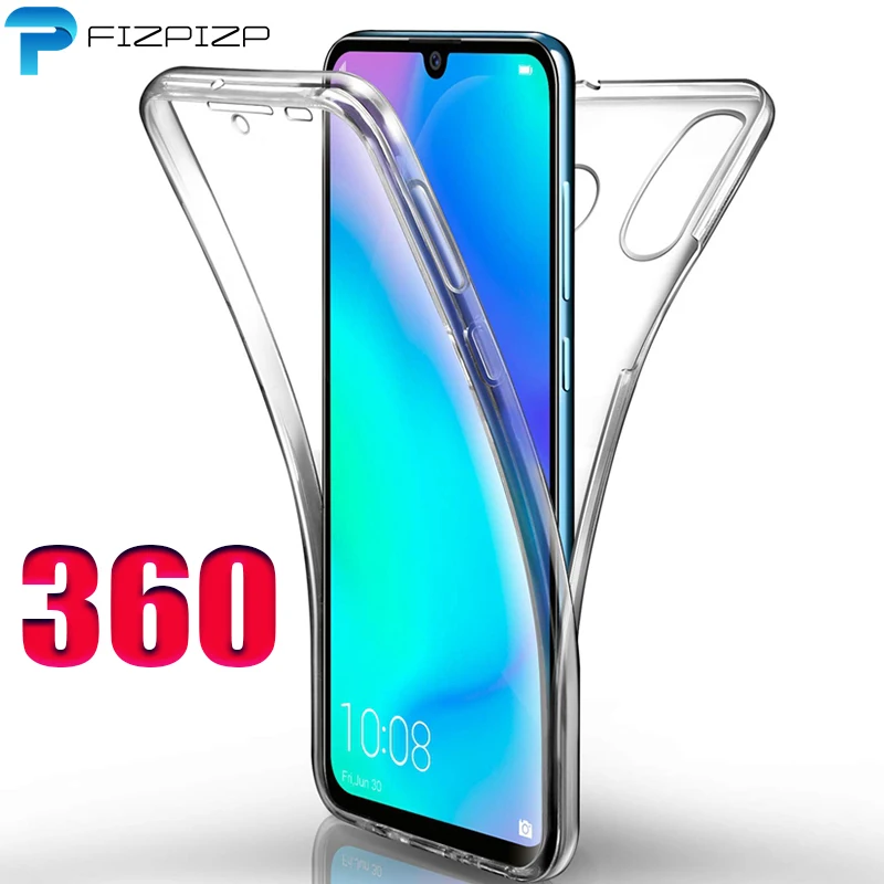 360 двойной силиконовый чехол для Huawei P20 P30 Pro P10 P40 Y5 Y6 Y7p Y7 P Smart плюс 2019 Mate 20 Honor 20s 10i 10
