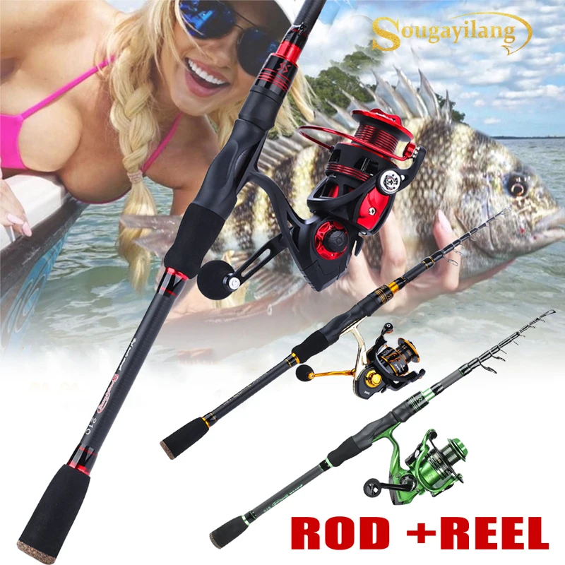 Sougayilang1.8m 2.1m Telescopic Fishing Rod with13+1bb /12+1BB Spinning Fishing Reel Carbon Spinning Fishing Pole 3 Color Combo
Sougayilang1.8m 2.1m Telescopic Fishing Rod with13+1bb /12+1BB Spinning Fishing Reel Carbon Spinning Fishing Pole 3 Color Combo