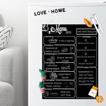 Magnetic Refrigerator Chalkboard Calendar Sticker Weekly Daily Planner Menu Grocery List Notepad for Kitchen Fridge Magnet Decor 
Magnetic Refrigerator Chalkboard Calendar Sticker Weekly Daily Planner Menu Grocery List Notepad for Kitchen Fridge Magnet Decor