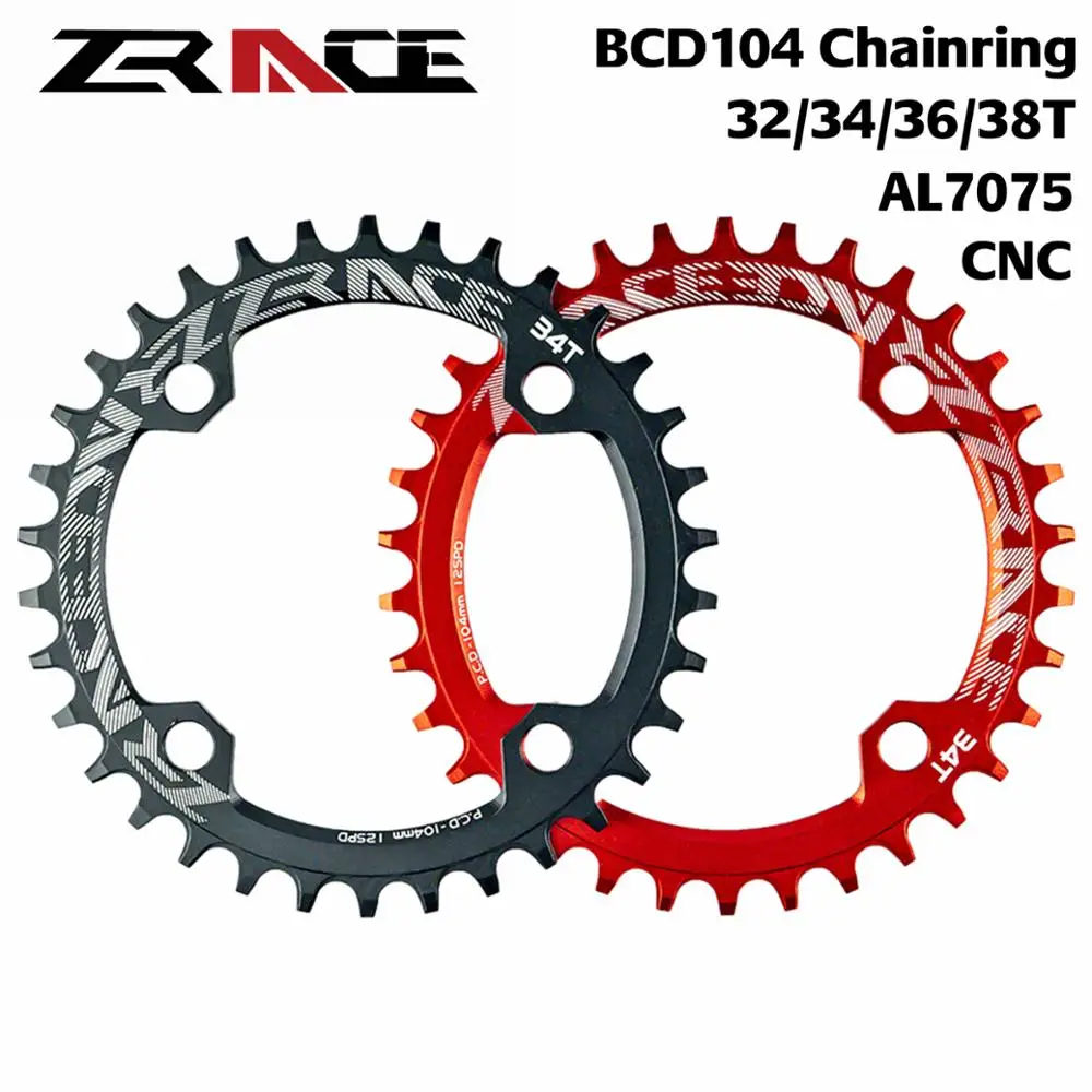 Новые бензопилы zracing для велосипеда колеса 32T/34T/36T/38T BCD104 узкая ширина зуба AL7075 CNC