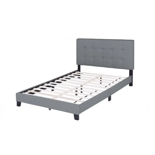 Upholstered Platform Bed Frame Mattress Foundation with Wooden Slat Support and Tufted Headboard
Upholstered Platform Bed Frame Mattress Foundation with Wooden Slat Support and Tufted Headboard