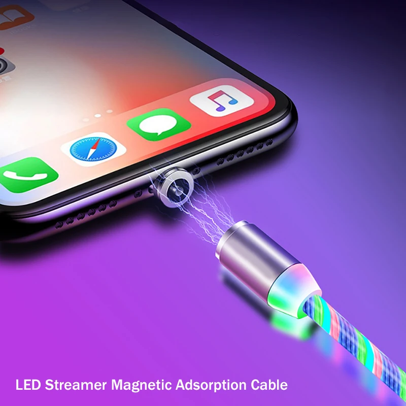 Luminous Magnetic Adsorption USB Charger Cable LED Streamer Type C Cord Mobile Phone Lighting Cord For iphone 11 X Huawei Xiaomi
Luminous Magnetic Adsorption USB Charger Cable LED Streamer Type C Cord Mobile Phone Lighting Cord For iphone 11 X Huawei Xiaomi