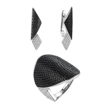 Beautiful Earrings Micro Pave Black Clear Cubic Zircon Women Wedding Jewelry Set for Bridesmaids
Beautiful Earrings Micro Pave Black Clear Cubic Zircon Women Wedding Jewelry Set for Bridesmaids