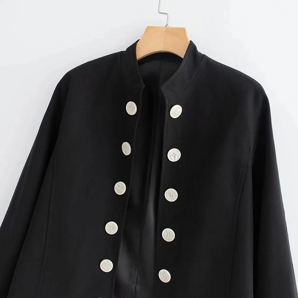 Nj-9907 WOMEN'S Dress New Products Stand Collar Double Breasted Suit Jacket
Nj-9907 WOMEN'S Dress New Products Stand Collar Double Breasted Suit Jacket