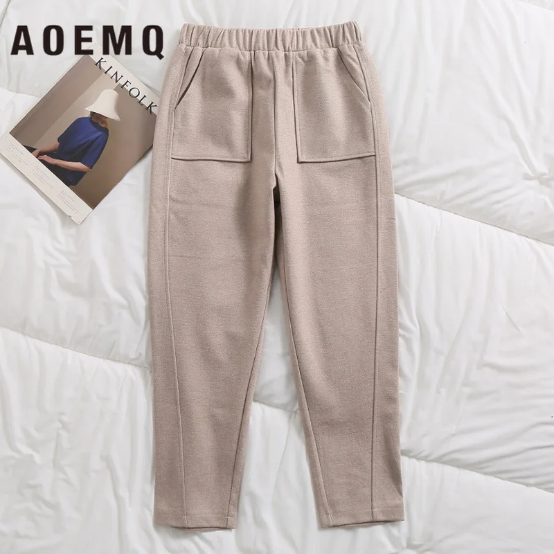 Фото AOEMQ Fashion Pants New Arrival Punk Pencil Elastic Waist Women Buttoms Locomotive Korea Style Clothing | Женская одежда