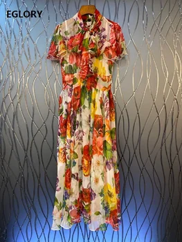 Newest Fashion 2020 Summer Long Dress Women Bow Collar Color Block Flower Print Short Sleeve Casual Long Beach Maxi Dress Noble
Newest Fashion 2020 Summer Long Dress Women Bow Collar Color Block Flower Print Short Sleeve Casual Long Beach Maxi Dress Noble