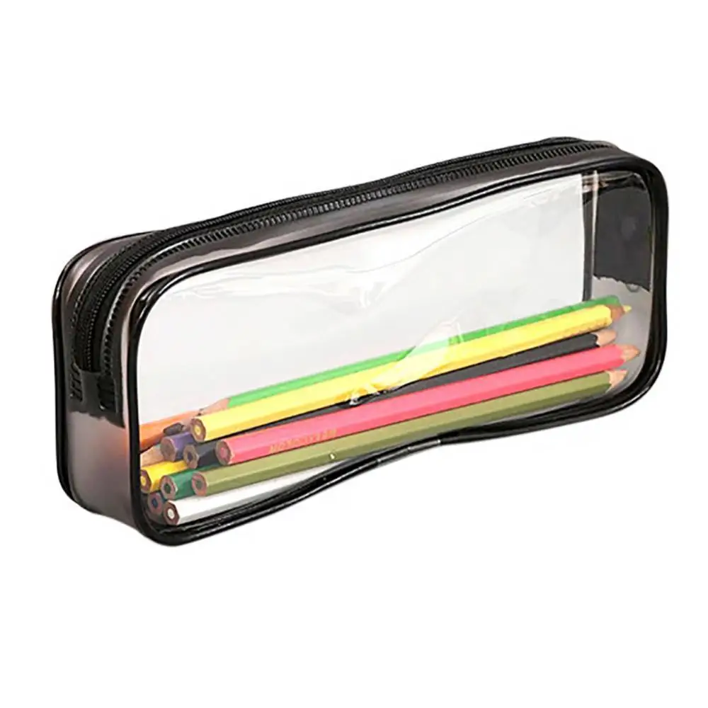 PVC Transparent Pencil Case White Black Color Zipper Pencil Bag Pen Case Stationery Storage Pouch Organizer пенал школьный
PVC Transparent Pencil Case White Black Color Zipper Pencil Bag Pen Case Stationery Storage Pouch Organizer пенал школьный