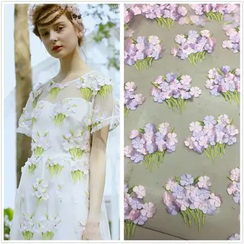 3D Hydrangea Flower Tulle Fabric Embroidery Mesh Fabric French Lace For DIY Sewing Flower Girl Dress Scarf Curtain fabric 1 yard
3D Hydrangea Flower Tulle Fabric Embroidery Mesh Fabric French Lace For DIY Sewing Flower Girl Dress Scarf Curtain fabric 1 yard