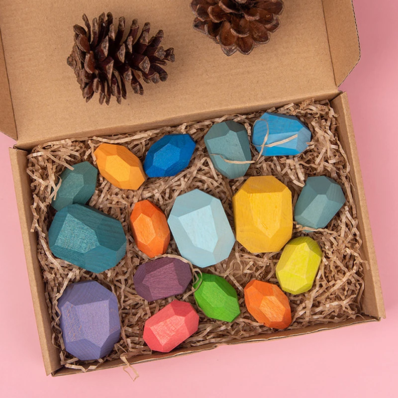 Baby toy Wooden Rainbow Stone Building Blocks Nordic Style Stacking Game Rainbow Wooden Children Montessori Educational Toy
Baby toy Wooden Rainbow Stone Building Blocks Nordic Style Stacking Game Rainbow Wooden Children Montessori Educational Toy