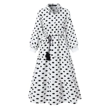 Womens 2021 Spring Autumn Muslim Polka Dot Maxi Dress Elegant Waiist Belt Ruffle Dubai Abaya Turkey Hijab Kaftan Vestidos
Womens 2021 Spring Autumn Muslim Polka Dot Maxi Dress Elegant Waiist Belt Ruffle Dubai Abaya Turkey Hijab Kaftan Vestidos