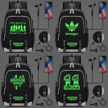 Stranger Things Luminous Green USB Headphone Jack Boy Girl Kids School bag Women Bagpack Canvas Men Backpack Packsack Bookbag
Stranger Things Luminous Green USB Headphone Jack Boy Girl Kids School bag Women Bagpack Canvas Men Backpack Packsack Bookbag