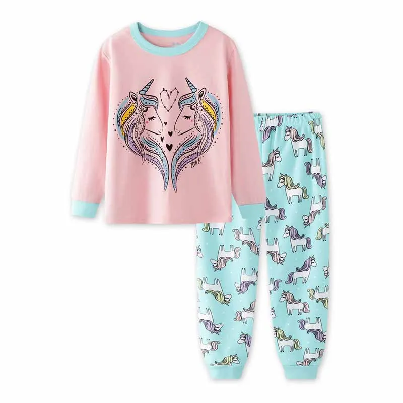 

SAILEROAD Children Pajamas Cartoon Unicorn Pyjamas Set Pijama Infantil Boys Nightwear Cotton Girls Long Sleeve Sleepwear Suit