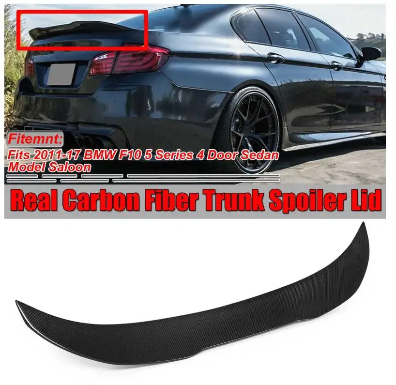 2020 New Style Real Carbon Fiber F10 Car Rear Trunk Boot Lip Spoiler Wing Lid For BMW F10 5 Series 4 Dr Sedan 2011-2017
2020 New Style Real Carbon Fiber F10 Car Rear Trunk Boot Lip Spoiler Wing Lid For BMW F10 5 Series 4 Dr Sedan 2011-2017