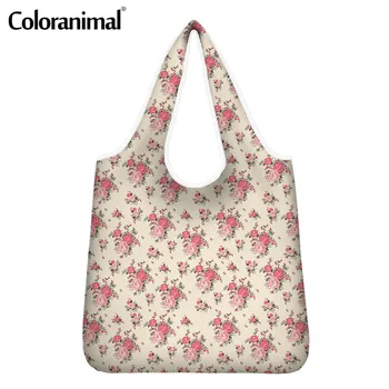 Coloranimal Women Large Protable Shopper Bags Pretty Rose Bouquet Pattern Eco-Friendly Bags Foldable Female Grocery Bag Bolsa
Coloranimal Women Large Protable Shopper Bags Pretty Rose Bouquet Pattern Eco-Friendly Bags Foldable Female Grocery Bag Bolsa