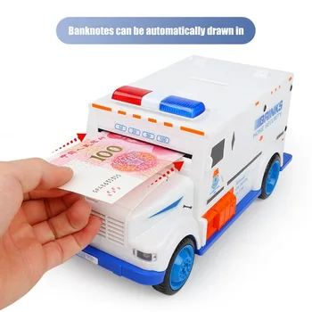 

Electronic Password Piggy Bank Password Money Box Cash Truck Coin Saver Safe Automatic Banknote Bank Deposit For Children Gifts