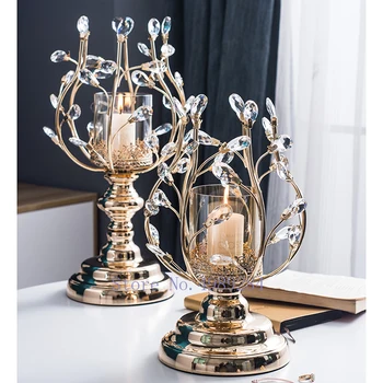 CREATIVE METAL GOLD CANDLESTICK CANDLE HOLDER CRYSTAL PENDANT MODERN HOME DECORATIVE ORNAMENTS DESKTOP DECORATIONS ACCESSORIES
CREATIVE METAL GOLD CANDLESTICK CANDLE HOLDER CRYSTAL PENDANT MODERN HOME DECORATIVE ORNAMENTS DESKTOP DECORATIONS ACCESSORIES