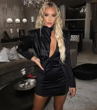 Women's sexy fashion black designer evening long sleeve elegant celebrity nightclub dress
Women's sexy fashion black designer evening long sleeve elegant celebrity nightclub dress