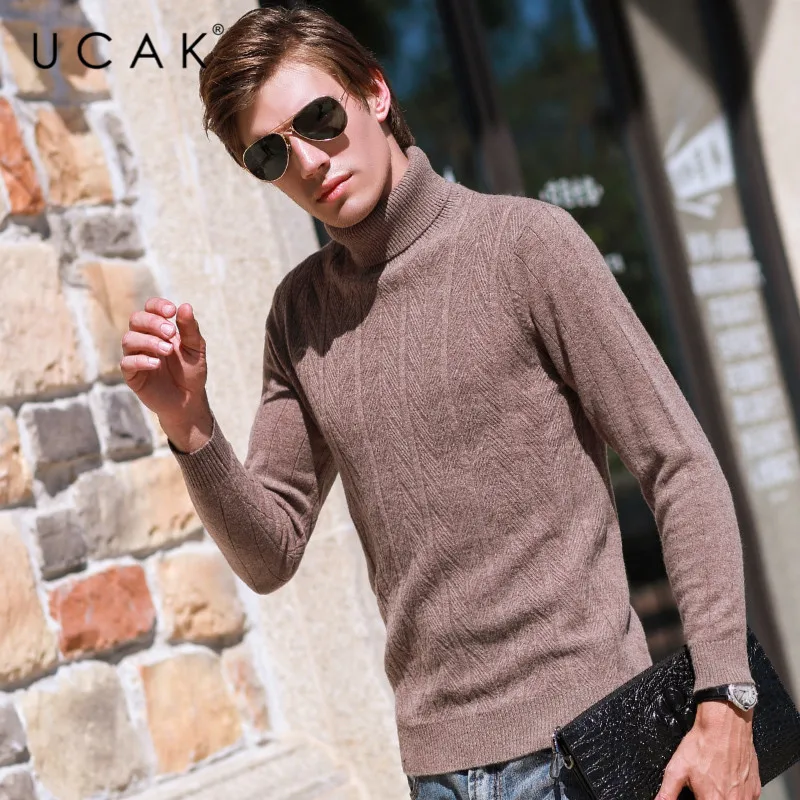 UCAK Brand Sweaters Men Turtlemen 2020 New Arrival Steetwear Striped Casual Autumn Pure Merino Wool Sweater Warm Pullover U3154
UCAK Brand Sweaters Men Turtlemen 2020 New Arrival Steetwear Striped Casual Autumn Pure Merino Wool Sweater Warm Pullover U3154