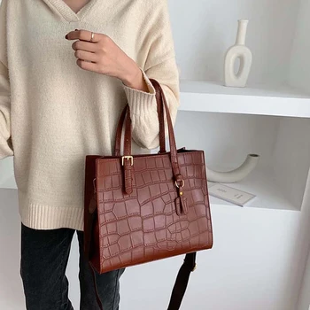 Stone Pattern Shoulder Bag Women Travel Bags Leather Bag Female Handbags Women Bags 
Stone Pattern Shoulder Bag Women Travel Bags Leather Bag Female Handbags Women Bags