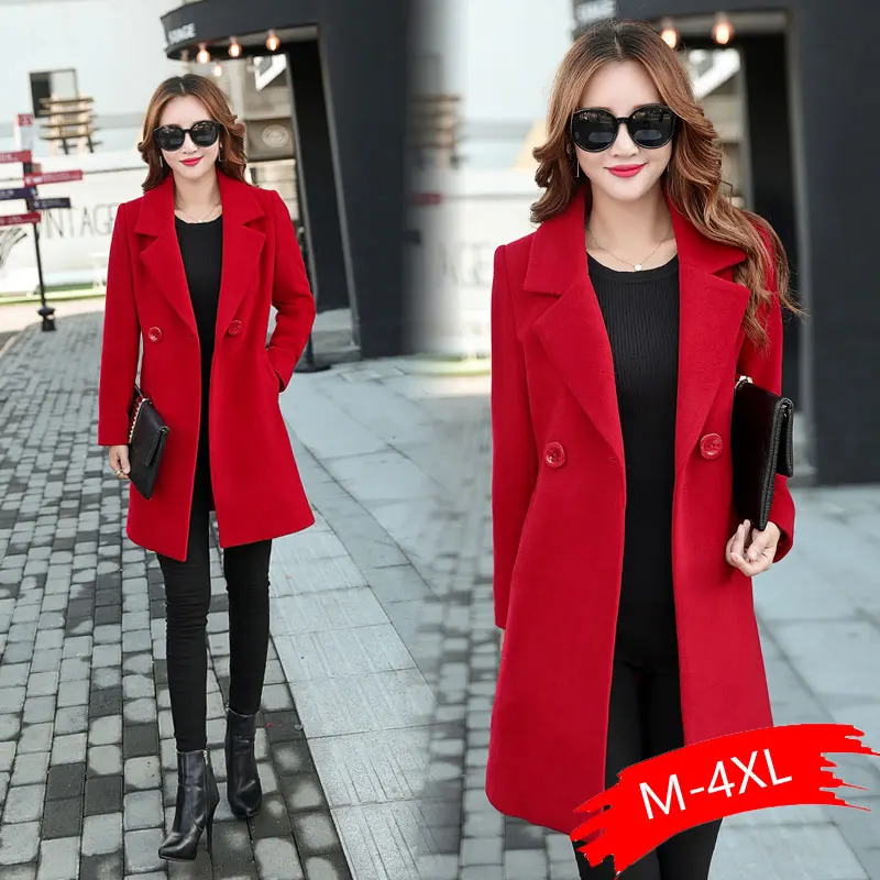 Autumn Winter Jacket Women Overcoat Wool Coat Suits Plus Size 3xl 4xl Large Big Long Black Slim Blend Clothes Outerwear
Autumn Winter Jacket Women Overcoat Wool Coat Suits Plus Size 3xl 4xl Large Big Long Black Slim Blend Clothes Outerwear