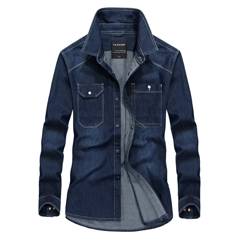 Mens Shirts New Men's Spring Autumn Denim Shirts Coat Fashion Youth Long-sleeved Jean Shirt Cowboy Outerwear Male Clothes 4XL
Mens Shirts New Men's Spring Autumn Denim Shirts Coat Fashion Youth Long-sleeved Jean Shirt Cowboy Outerwear Male Clothes 4XL