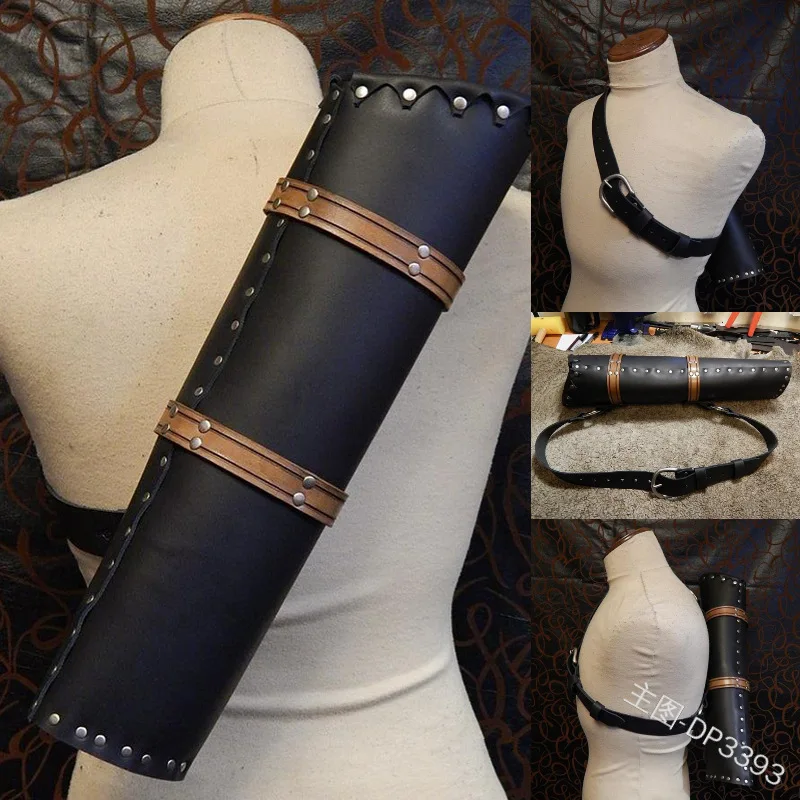 Cowhide Leather Shoulder-back Large-capacity Quiver Arrow Holder for Compound Recurve Bow Shooting Hunting Archery Arrow Quiver
Cowhide Leather Shoulder-back Large-capacity Quiver Arrow Holder for Compound Recurve Bow Shooting Hunting Archery Arrow Quiver