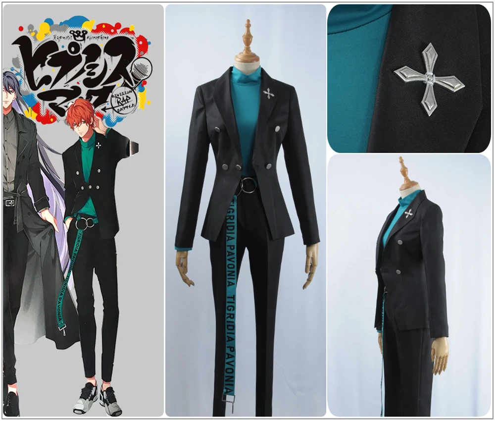 New Game Division Rap Battle Hypnosis Mic Matenrou Kannonzaka Doppo Cosplay Costume Custom Black Jacket Green Shirt Belt Wig
New Game Division Rap Battle Hypnosis Mic Matenrou Kannonzaka Doppo Cosplay Costume Custom Black Jacket Green Shirt Belt Wig