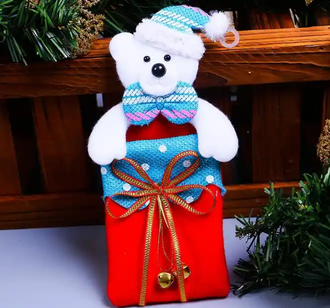 20pcs/lot christmas tree santa claus gift bags christmas candy