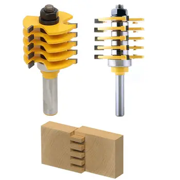 Adjustable Finger Joint Router Bit 1/2 Inch Shank Cutter Tool with 4 Individual Finger Cutters 1014
Adjustable Finger Joint Router Bit 1/2 Inch Shank Cutter Tool with 4 Individual Finger Cutters 1014