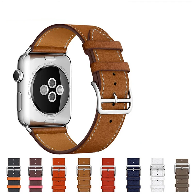 Genuine Cow Leather loop Bracelet Belt Band for Apple Watch 6 SE 5 4 42MM 38MM 44MM 40MM Strap for iWatch 6 5 4 Wristband
Genuine Cow Leather loop Bracelet Belt Band for Apple Watch 6 SE 5 4 42MM 38MM 44MM 40MM Strap for iWatch 6 5 4 Wristband