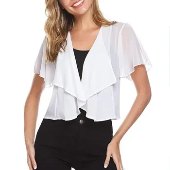Shrugs Women Elegant Chiffon Cardigan Top Shawl Cape Bolero Shrug Summer Ladies Casual Loose Outerwear Clothes Female Oversized
Shrugs Women Elegant Chiffon Cardigan Top Shawl Cape Bolero Shrug Summer Ladies Casual Loose Outerwear Clothes Female Oversized