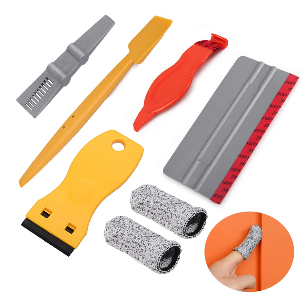 FOSHIO 7pcs Car Carbon Fiber Wrapping Tool Kit Window Vinyl Tint Felt Squeegee Scraper Glass Protective Film Sticker Work Gloves
FOSHIO 7pcs Car Carbon Fiber Wrapping Tool Kit Window Vinyl Tint Felt Squeegee Scraper Glass Protective Film Sticker Work Gloves