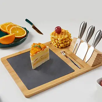 Fashion Bamboo Cheese Board Set With Stainless Steel Cutters Home Chopping Board Cheese Board Cheese Board With Cutter
Fashion Bamboo Cheese Board Set With Stainless Steel Cutters Home Chopping Board Cheese Board Cheese Board With Cutter