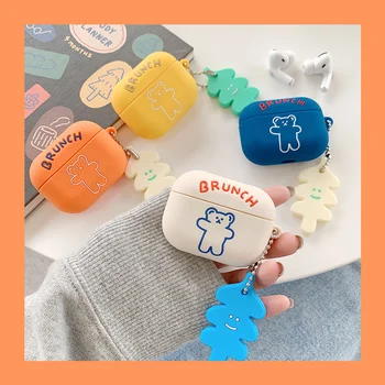 Cute Cartoon Bear Earphone Case for Airpods 1 2 3 Case Silicon Soft Earpods Cover for Airpods Pro Case Accessories with Keychain 
Cute Cartoon Bear Earphone Case for Airpods 1 2 3 Case Silicon Soft Earpods Cover for Airpods Pro Case Accessories with Keychain