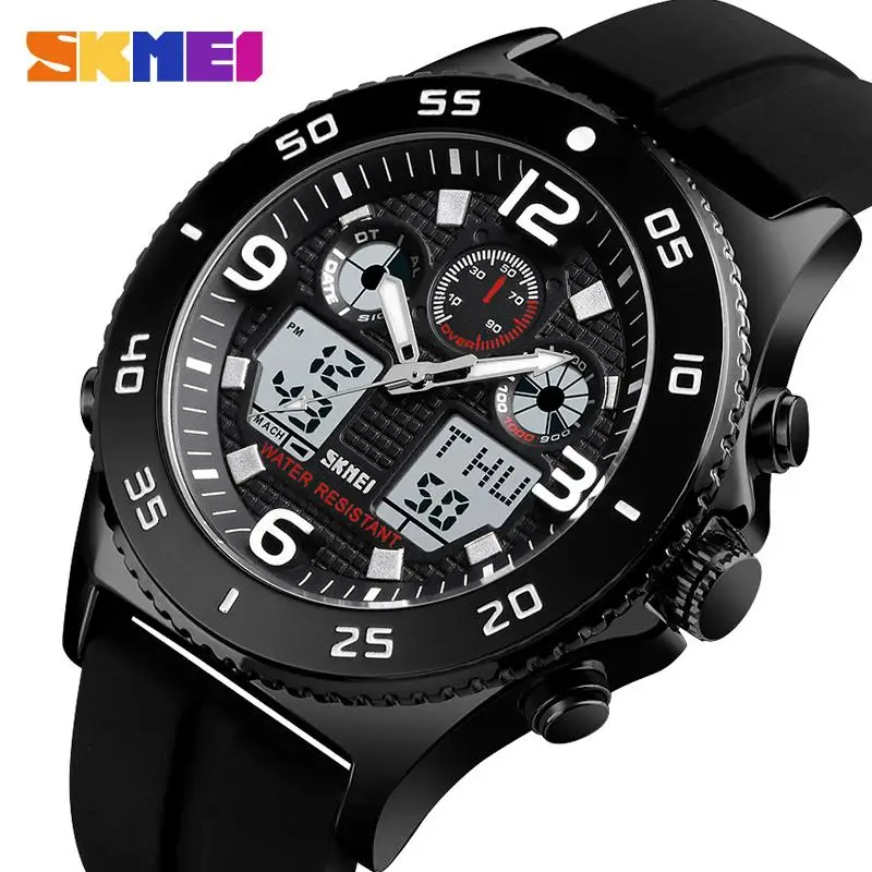 SKMEI Mens Watches Digital 3Time Wristwatches For Men Waterproof 12/24Hour Alarm Clock Chronograph Men Watch Relogio Masculino
SKMEI Mens Watches Digital 3Time Wristwatches For Men Waterproof 12/24Hour Alarm Clock Chronograph Men Watch Relogio Masculino