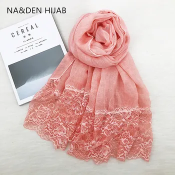 1PCS Hot sale muslim women hijabs fashion scarf luxury floral lace edges plain solid shawl lady pashimina viscose 10 colors 
1PCS Hot sale muslim women hijabs fashion scarf luxury floral lace edges plain solid shawl lady pashimina viscose 10 colors