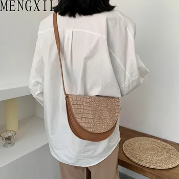 MENGXILU Crocodile Leather Flap Pocket Crossbody Bags For Women 2020 Fashion Female Handbags Saddle Purse Girls Shoulder Bag Sac
MENGXILU Crocodile Leather Flap Pocket Crossbody Bags For Women 2020 Fashion Female Handbags Saddle Purse Girls Shoulder Bag Sac