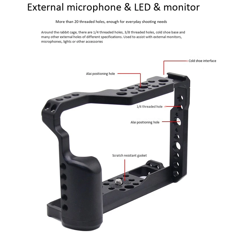 X-T3 Aluminum Alloy Camera Video Cage for Fujifilm X-T3/X-T2 Camera Cage Stabilizer Rig Protective Case Cover
X-T3 Aluminum Alloy Camera Video Cage for Fujifilm X-T3/X-T2 Camera Cage Stabilizer Rig Protective Case Cover