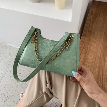2020 new female bag small bag Korean version of the tide texture wild crocodile pattern shoulder bag chain handbag
2020 new female bag small bag Korean version of the tide texture wild crocodile pattern shoulder bag chain handbag