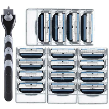 Razor Blade Three-layer Manual Shaving Razor Blade Set 1 Tool Holder 16 Cutter Head Set
Razor Blade Three-layer Manual Shaving Razor Blade Set 1 Tool Holder 16 Cutter Head Set