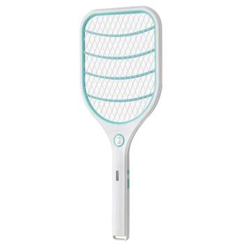 USB Multi-function Large Size Mosquito Swatter Bug Zapper Racket with Rechargeable Lithium Battery - Mint Blue 2020 New
USB Multi-function Large Size Mosquito Swatter Bug Zapper Racket with Rechargeable Lithium Battery - Mint Blue 2020 New