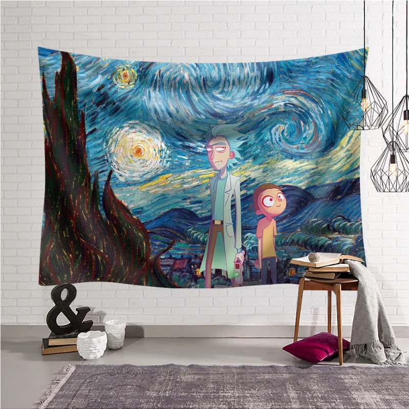 Cartoon Rick and Morty Tapestry Wall Hanging Polyester Fabric Tapestry Carpet Blanket200X150cm Bedroom Decor for Kids gift Large
Cartoon Rick and Morty Tapestry Wall Hanging Polyester Fabric Tapestry Carpet Blanket200X150cm Bedroom Decor for Kids gift Large