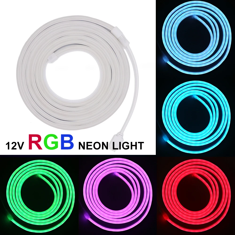 Waterproof RGB Neon Light 12V LED Strip 6mm Flexible Rope Tube 3.1cm Cuttable For DIY Christmas Holiday Decoration | Лампы и освещение