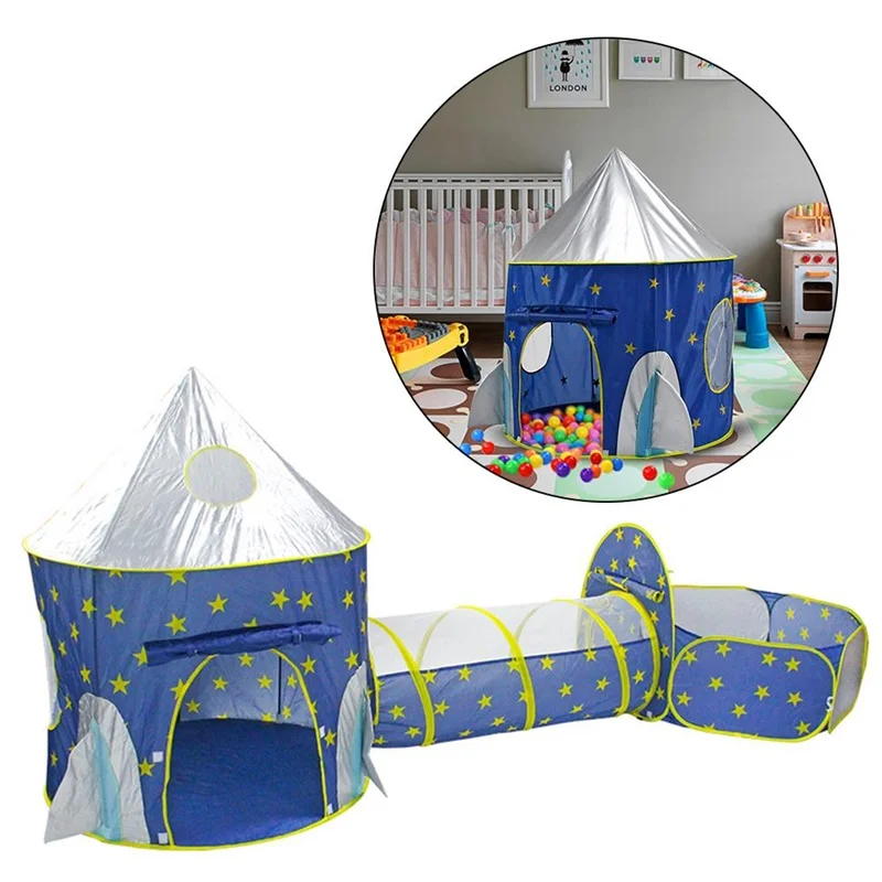 3Pcs Portable Children's Tent Baby Toys Rocket Tent Folding Crawling Tunnel Playhouse Outdoor Tent Ocean Ball Pool Pit House
3Pcs Portable Children's Tent Baby Toys Rocket Tent Folding Crawling Tunnel Playhouse Outdoor Tent Ocean Ball Pool Pit House