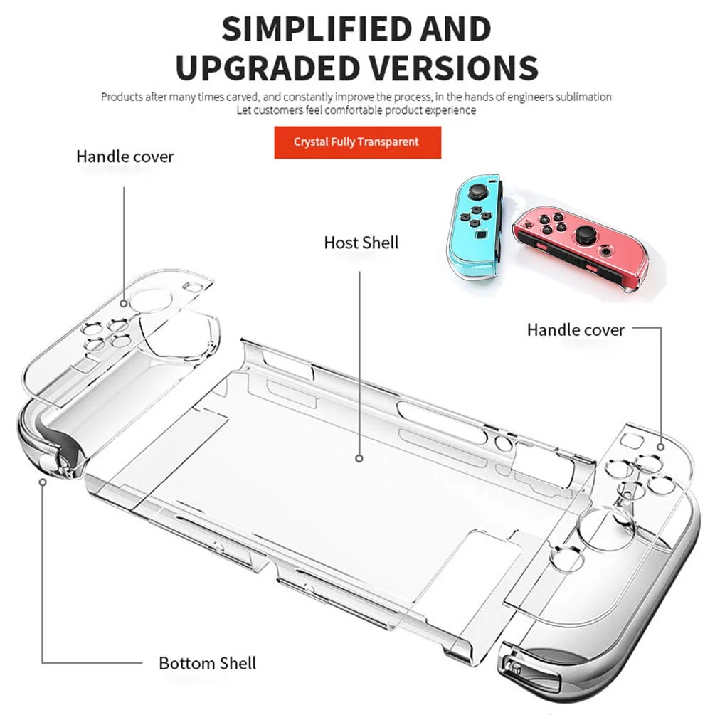 Protect Case for Switch 4 in 1 Dockable Case Compatible with Switch Accessories Cover Case for Switch Joy-Con Clear Gamepad Case
Protect Case for Switch 4 in 1 Dockable Case Compatible with Switch Accessories Cover Case for Switch Joy-Con Clear Gamepad Case