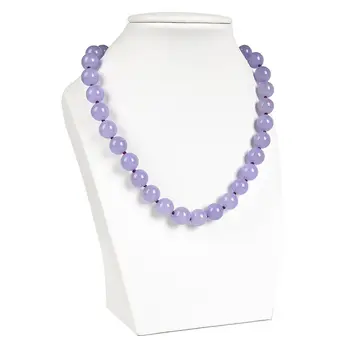 Long 18" 10mm Purple Jade Round Gemstone Beads Necklace AAA
Long 18" 10mm Purple Jade Round Gemstone Beads Necklace AAA