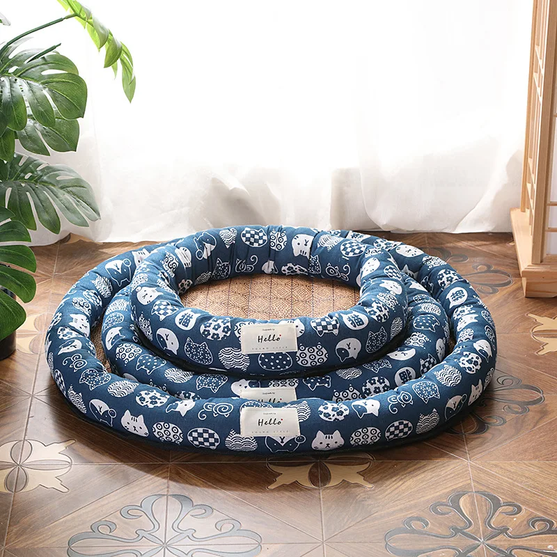 Summer Pet bed Round dog beds rattan mat mat pets sofa pad cat house puppy cooling blanket for medium small dogs petshop Product
Summer Pet bed Round dog beds rattan mat mat pets sofa pad cat house puppy cooling blanket for medium small dogs petshop Product