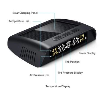 TPMS Wireless Tire Pressure Monitor System Solar ABS w 6 Sensor high low temperature resistance for Car Truck 0-8bar small truck
TPMS Wireless Tire Pressure Monitor System Solar ABS w 6 Sensor high low temperature resistance for Car Truck 0-8bar small truck